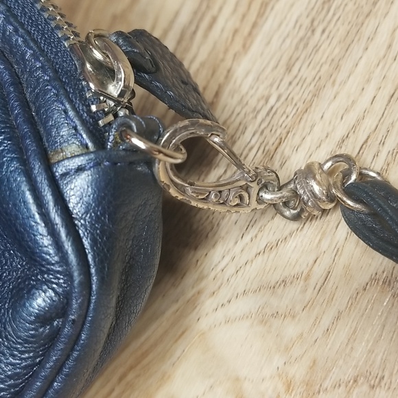 Brighton Rhapsody Sapphire 3D Flower Blue Pouch Wristlet - Picture 4 of 16